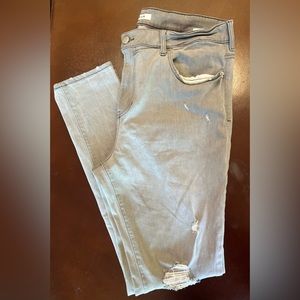 Men’s Grey Pacsun Stacked Skinny Distressed Jeans 36x32